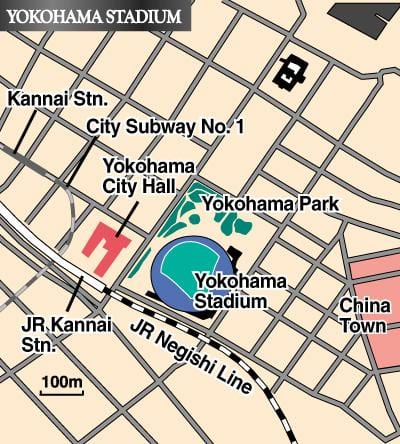 Ramani ya uwanja wa Yokohama